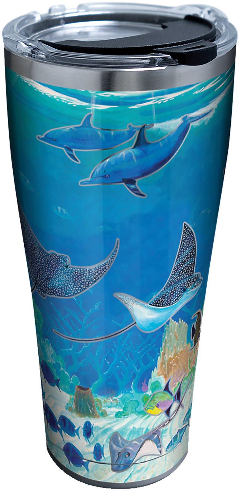 Silver Neon Flamingo Stainless Steel Insulated Tumbler with Lid 30 oz Tervis 1318079 Guy Harvey 